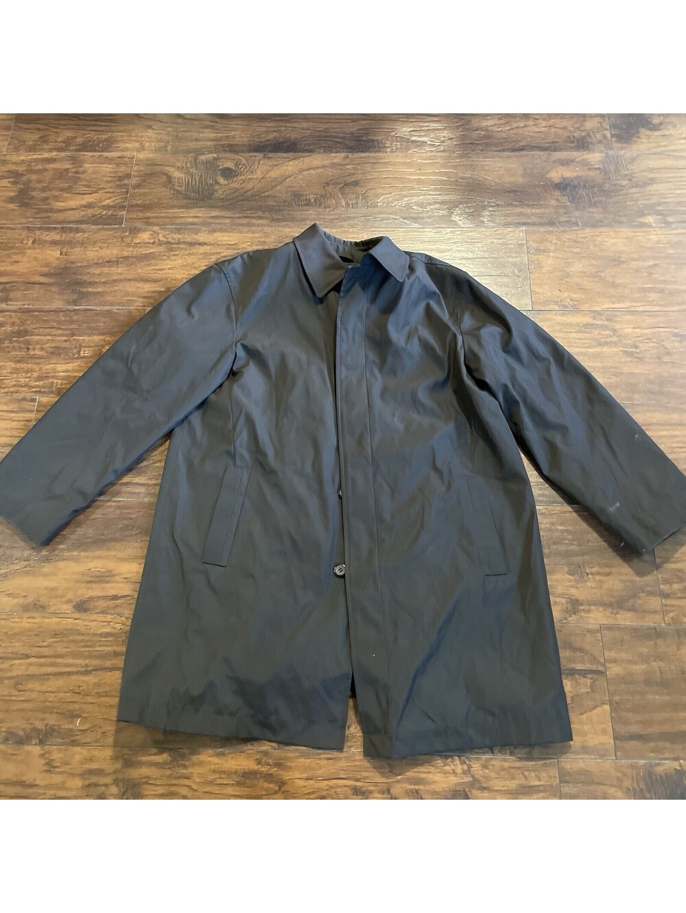 Vintage Shunmei Beijing Men's Black Car Coat Mac Rain Jacket M 175/94B